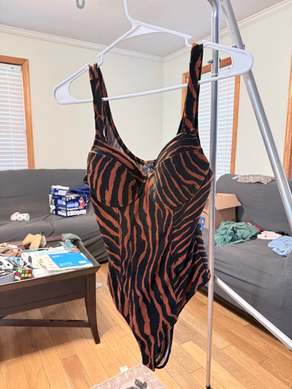 iris Rust and Black Animal-Print Top